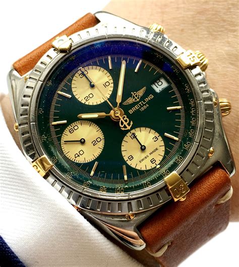 breitling soh green|Breitling chronomat green dial.